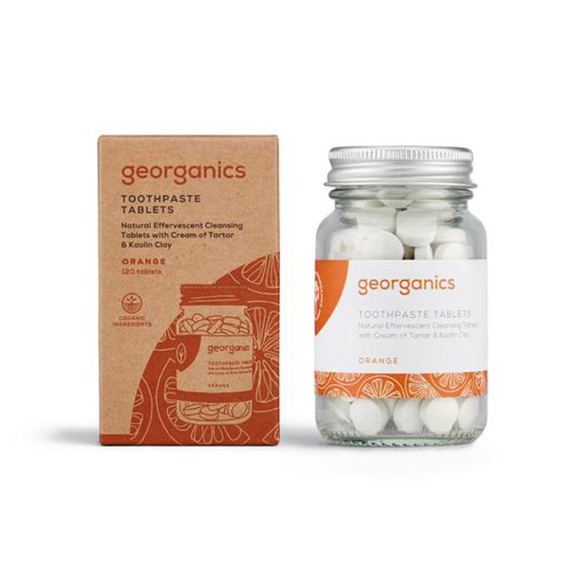 Georganics Toothpaste Tablets Orange Packaging