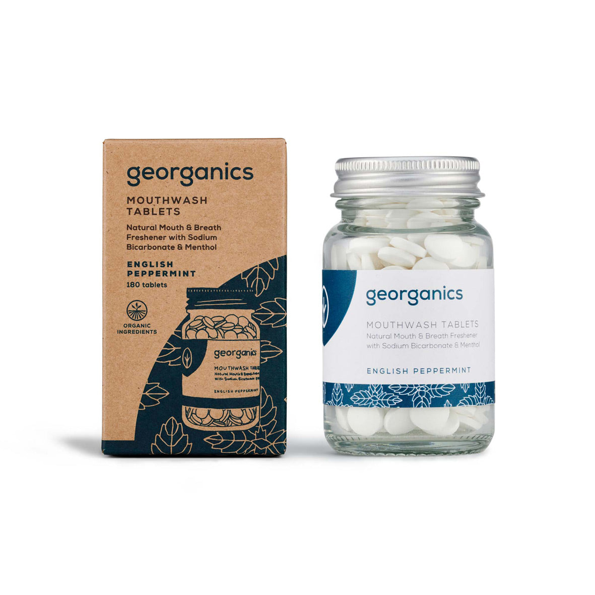 Georganics Mouthwash Tablets English Peppermint