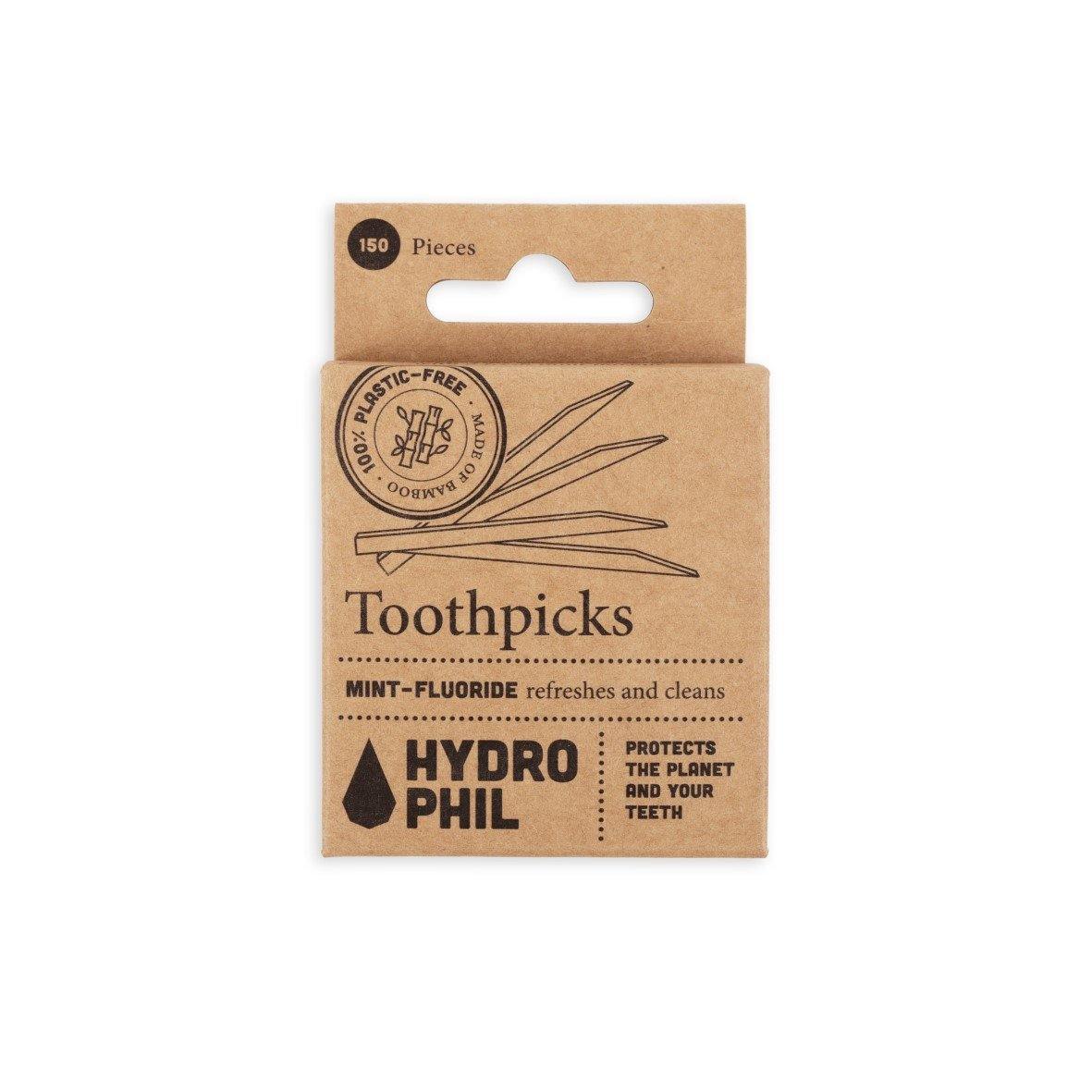 Foto van Hydrophil Tandenstokers Mint - Fluoride in het doosje