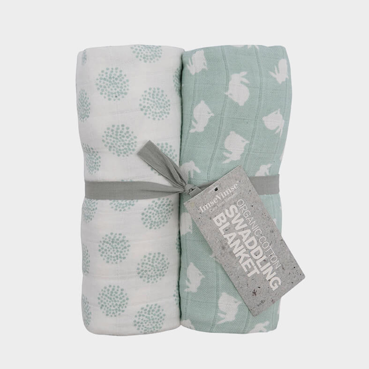 ImseVimse Baby Mussoline Blanket Organic Cotton Green