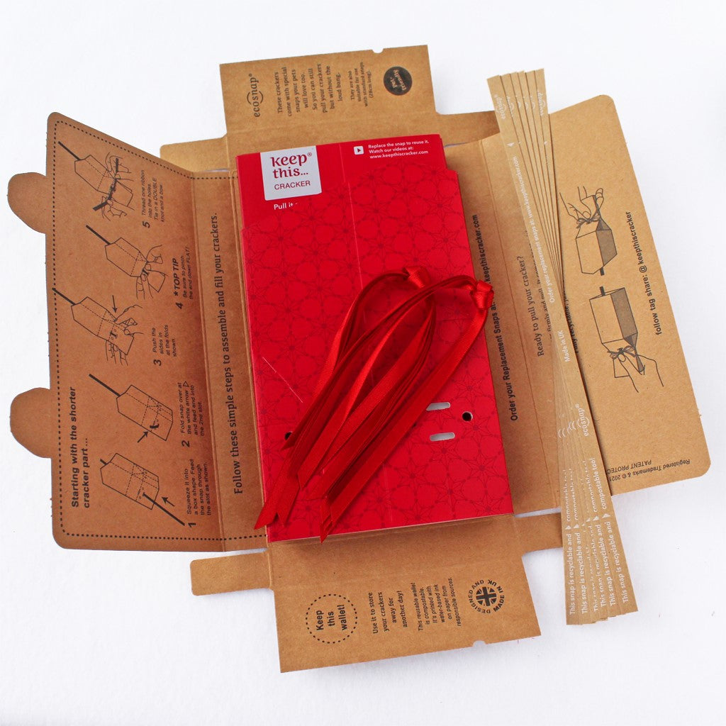 Keep This Cracker - Herbruikbare Christmas Crackers - Christmas Red Wallet - Zo Zero