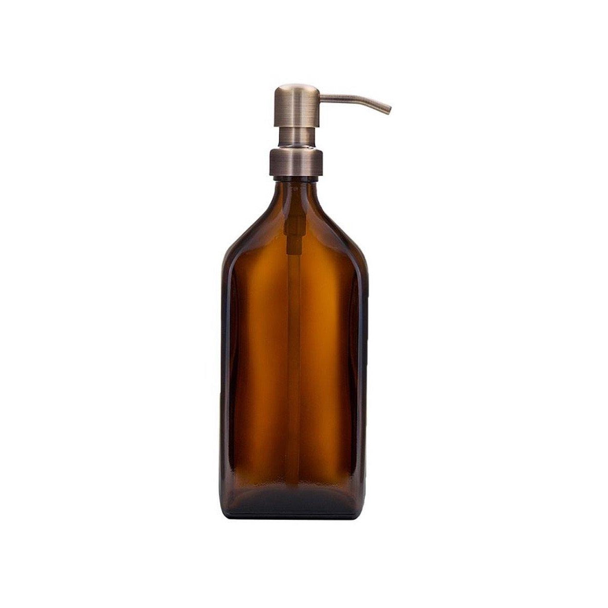 Kuishi Amber Glass Soap Dispenser Gold