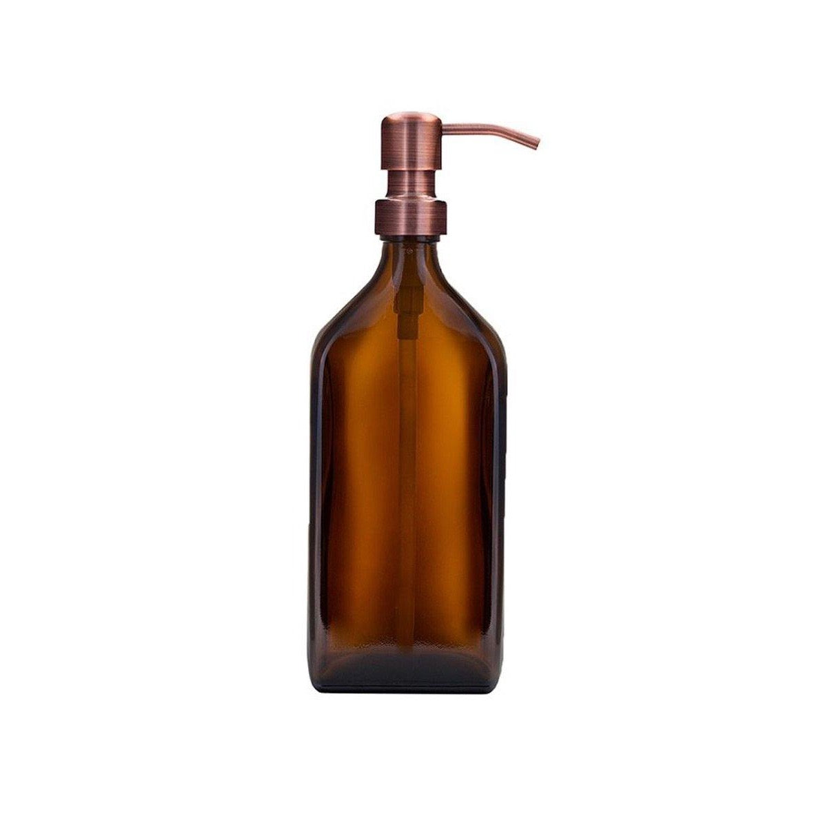 Kuishi Amber Glass Soap Dispenser Rose Gold