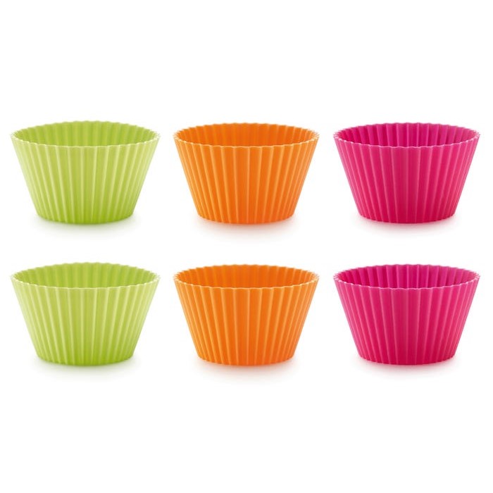 Lékué Muffin Vormpjes in verschillende kleuren - groot x6