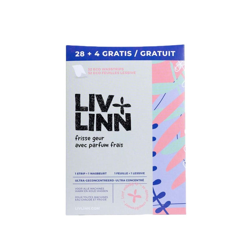 LIV+LINN wasstrips voor de wasmachine - 32 stuks frisse geur - Zo Zero