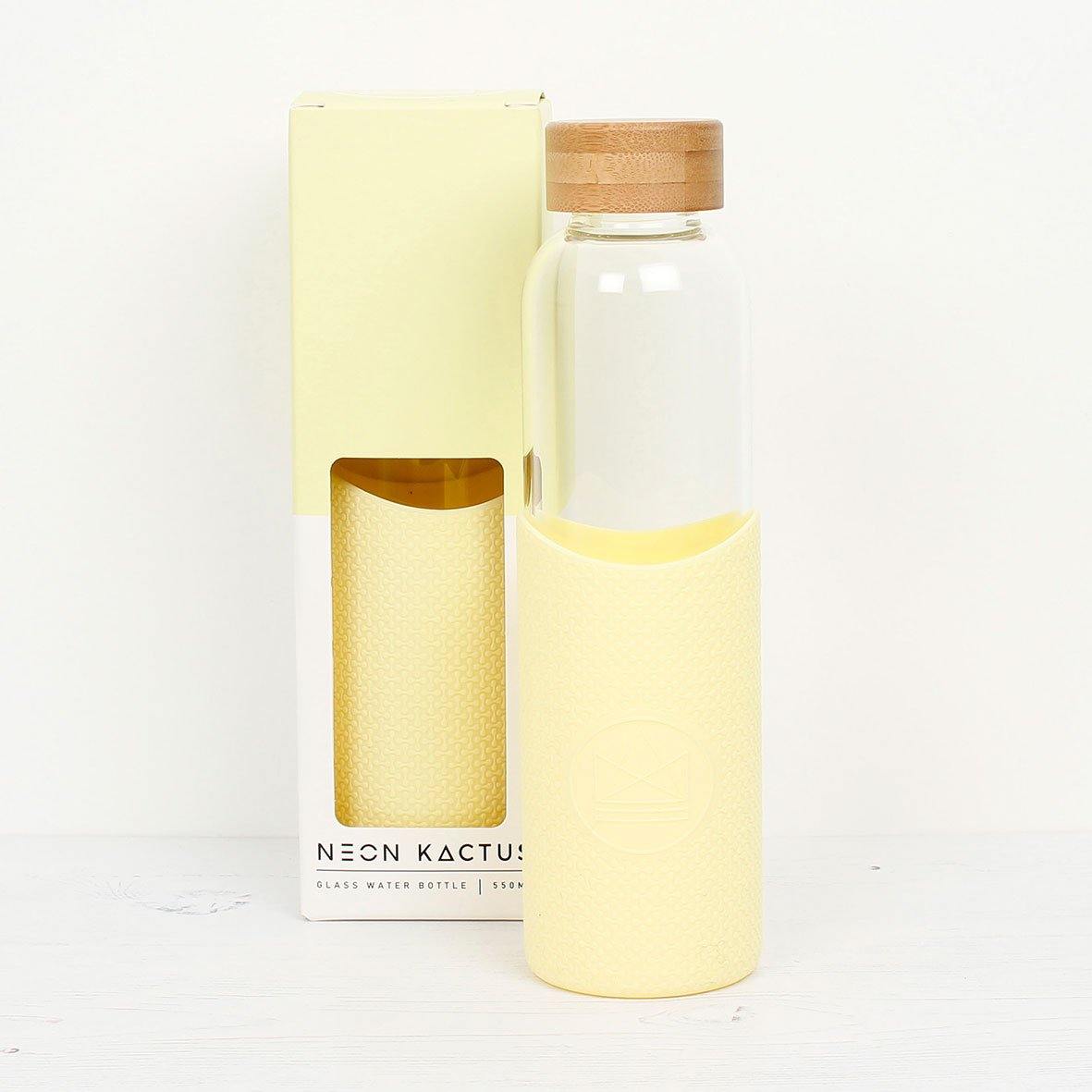 NeonKactus Glass Water Bottle Yellow
