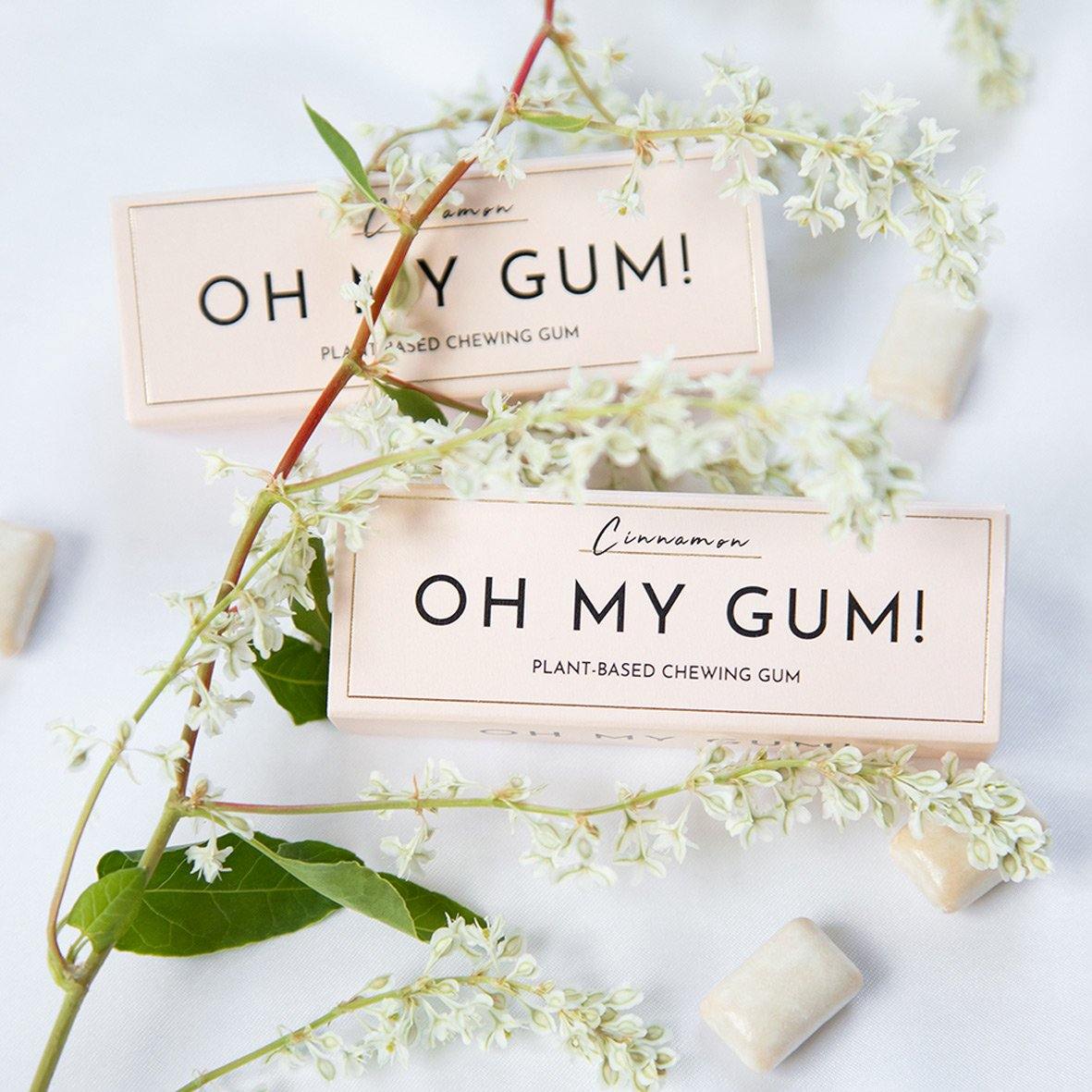 OH MY GUM! 2 Cinnamon Packets Natural Gum