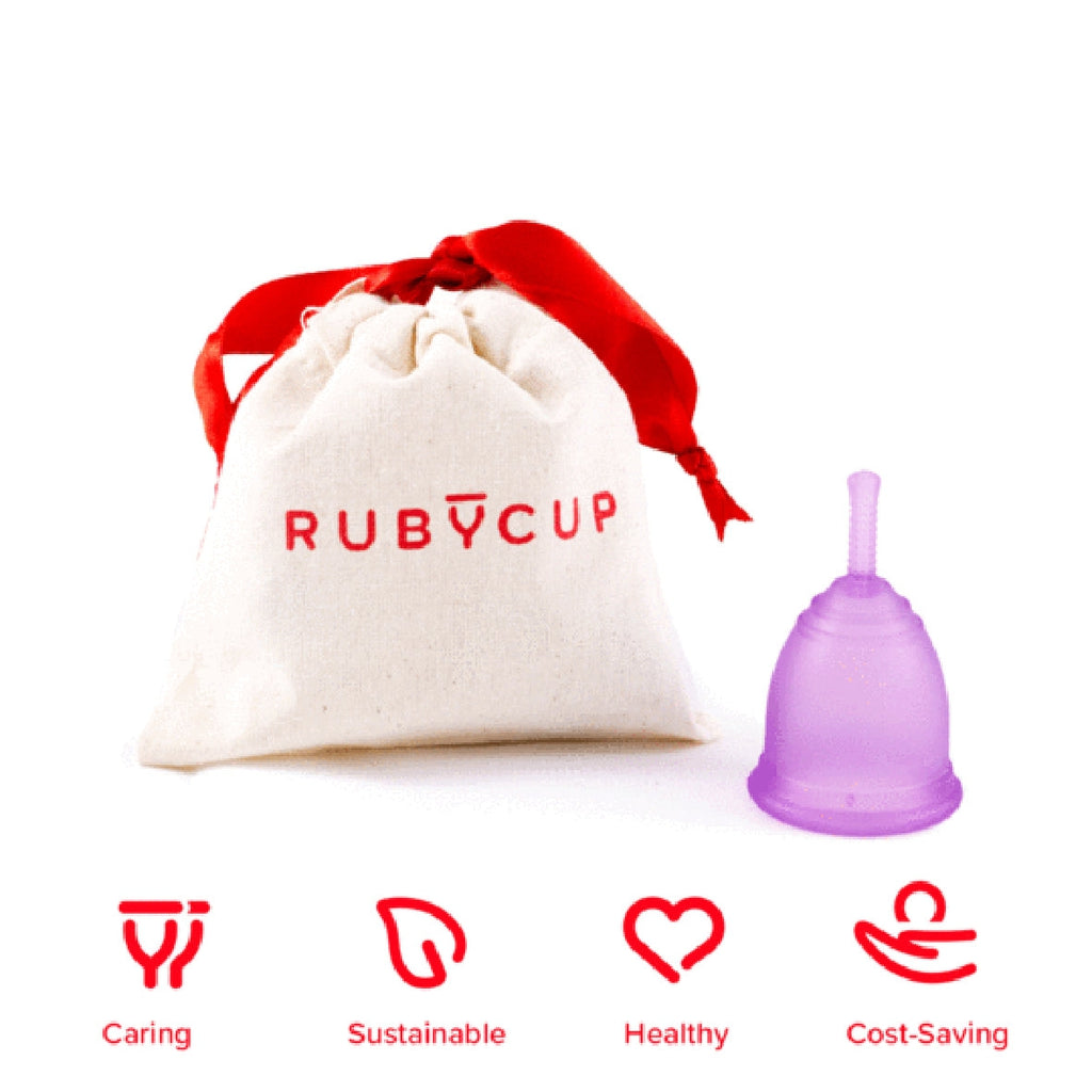 Ruby menstruatiecup klein paars met zakje