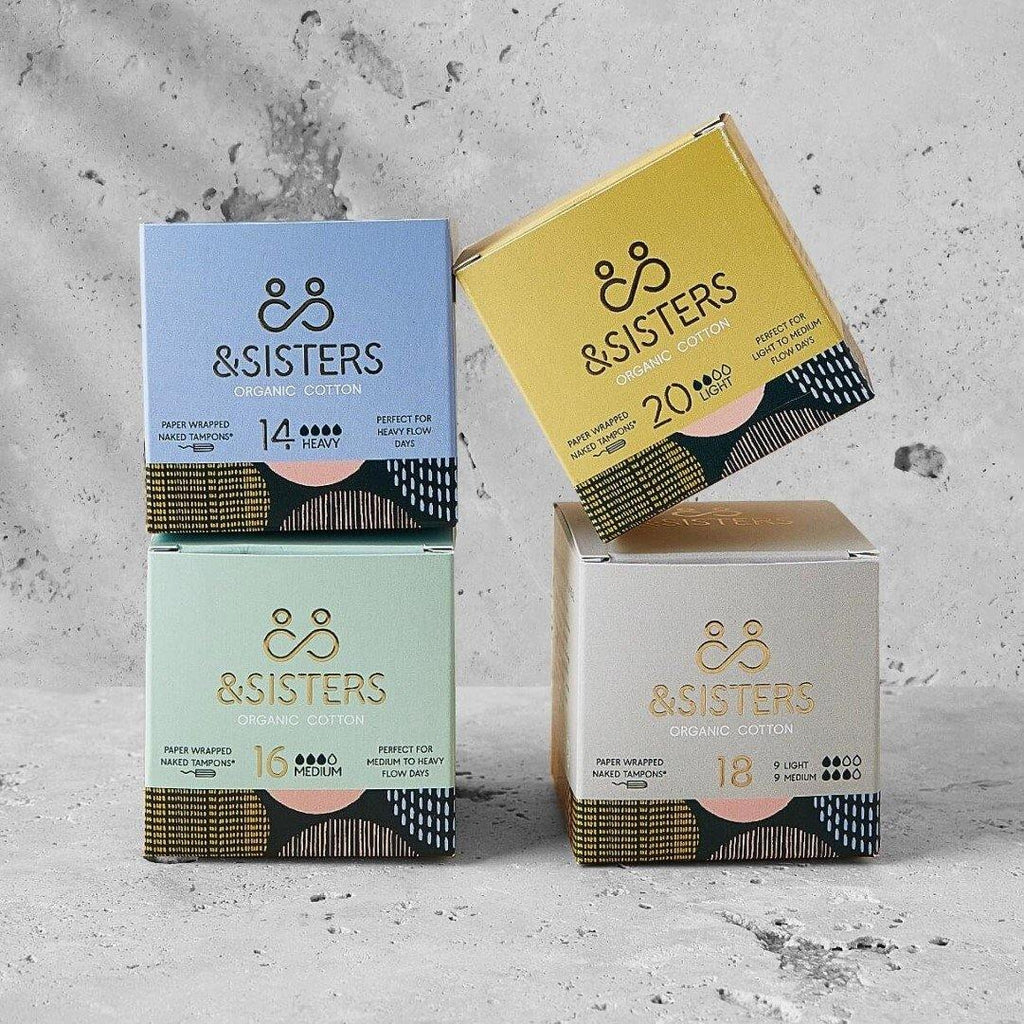 &amp;Sisters Paper-Wrapped Organic Cotton Naked Tampons - All
