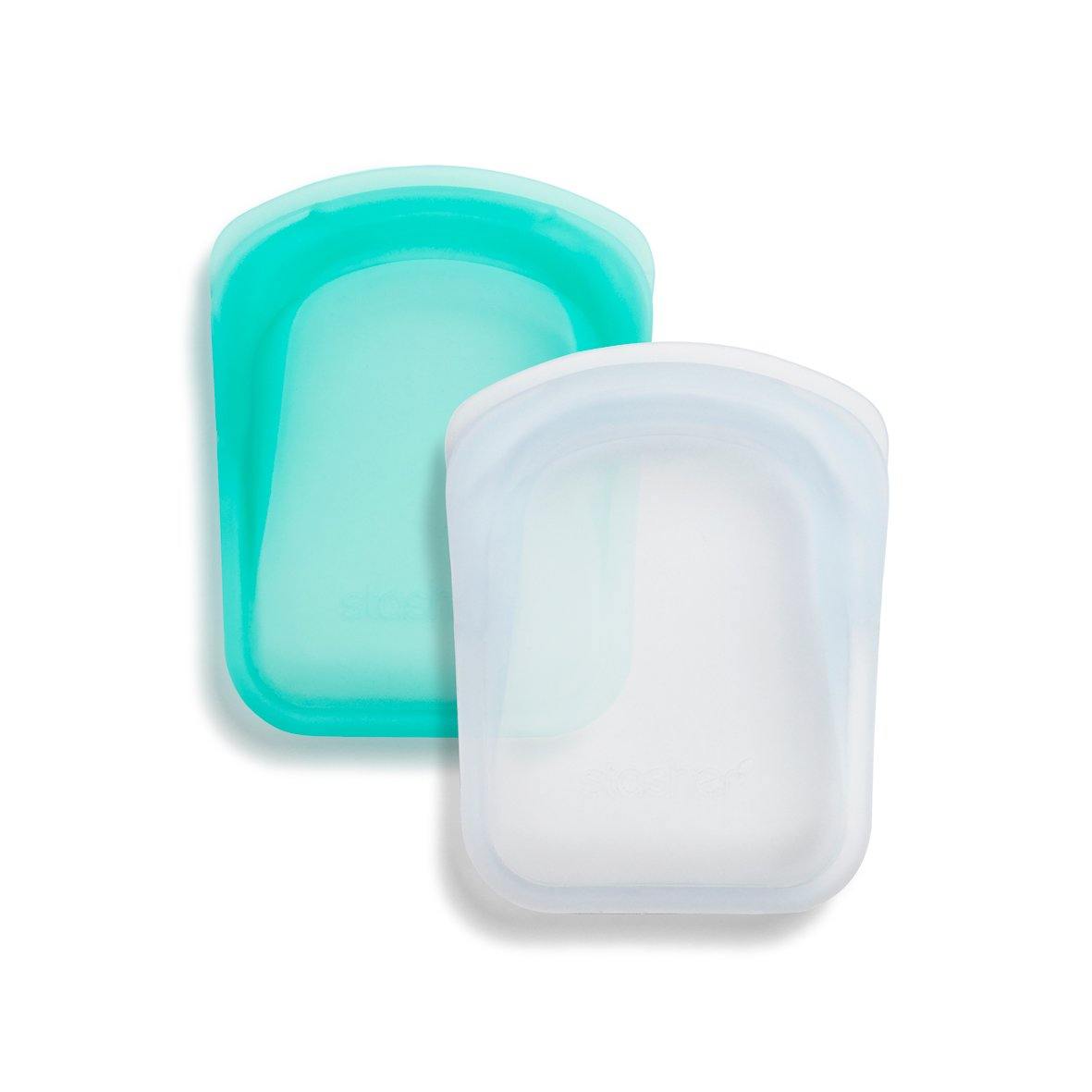 Stasher Bag Bundle Pocket Aqua Clear