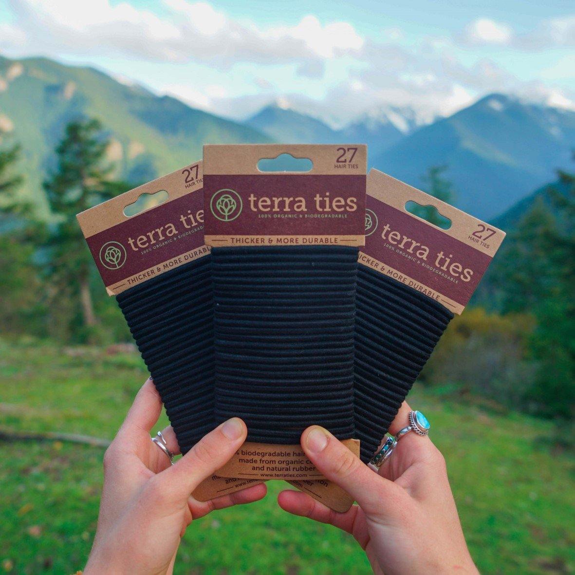 Terra Ties - Biodegradable Hair Ties 3 packs
