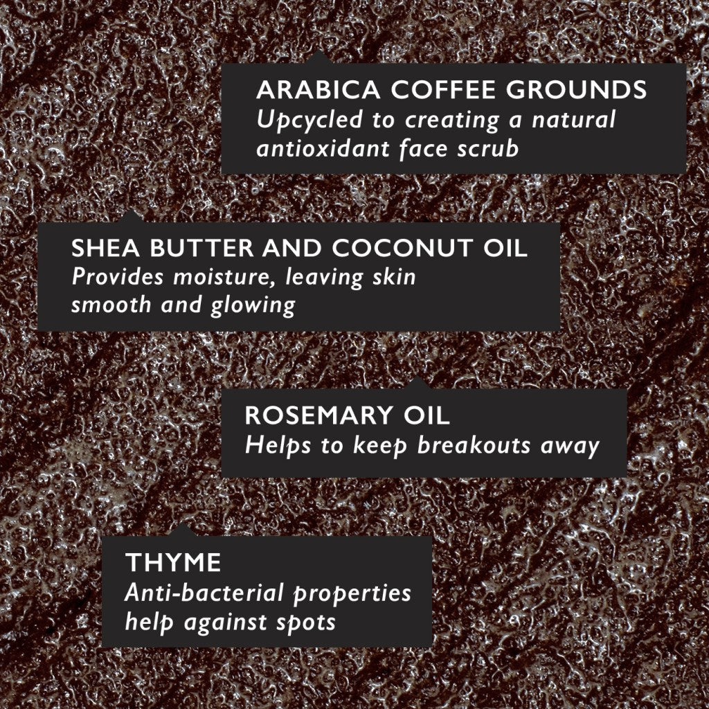 UpCircle Koffie Gezichtsscrub Infographic - Herbal blend