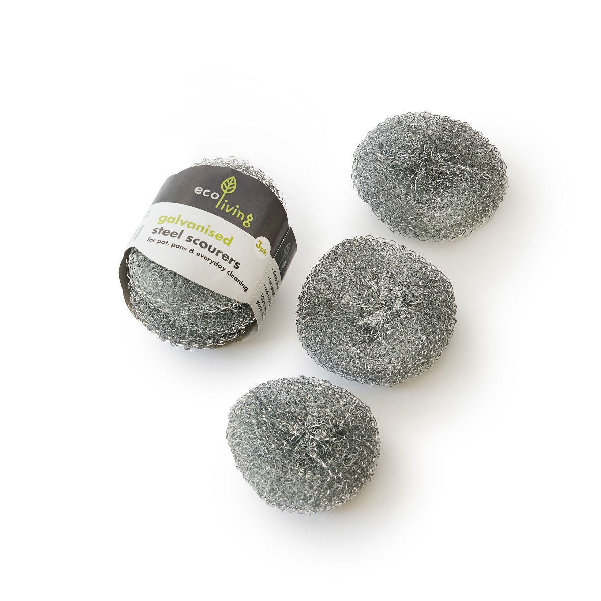 EcoLiving Steel Scourers Flatlay