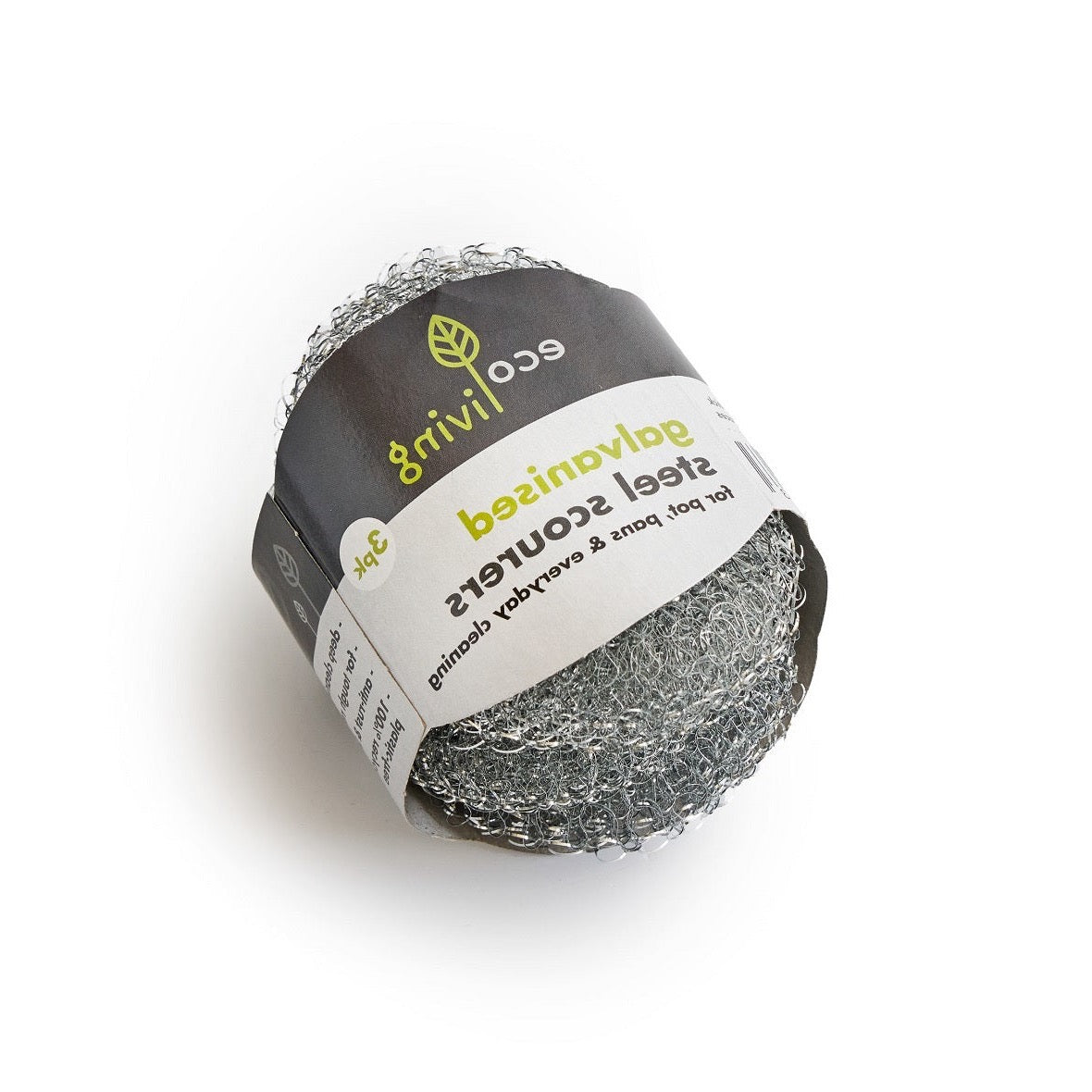 EcoLiving Steel Scourers - 3 Pack